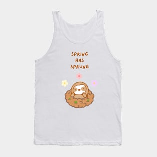 Spring has Sprung Groundhog Day Sloth Tank Top